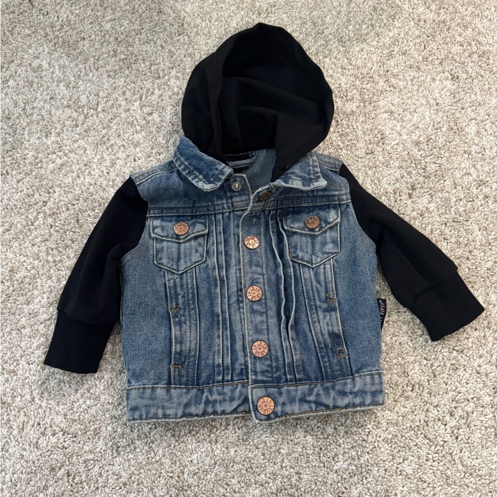 Little Bipsy Blue and Black Jean Jacket Classic Denim Style